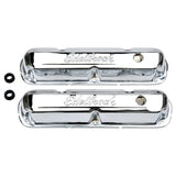 Edelbrock Valve Cover Signature Series Chrysler 1965-1991 318-340-360 CI V8 Chrome - 4495