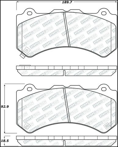 StopTech Street Select Brake Pads - Front - 305.13820