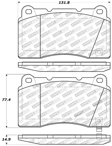 StopTech Performance 04-07 STi / 03-06 Evo / 08-10 Evo / 10+ Camaro Front Brake Pads - 309.10010