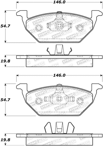 StopTech Street Select Brake Pads - 305.07680