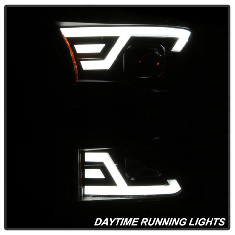 xTune 15-17 Ford F-150 DRL LED Light Bar Projector Headlights - Black (PRO-JH-FF15015-LB-BK) - 9042935