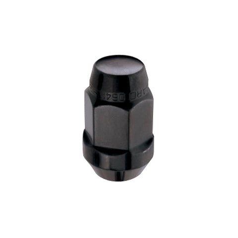 McGard Hex Lug Nut (Cone Seat Bulge Style) 1/2-20 / 3/4 Hex / 1.45in. Length (4-pack) - Black - 64029