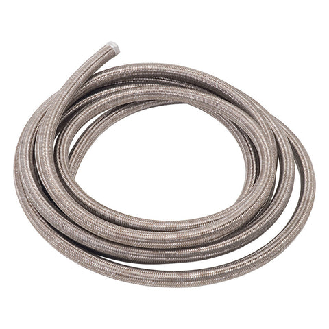 Russell Performance -4 AN ProFlex Stainless Steel Braided Hose (Pre-Packaged 6 Foot Roll) - 632010