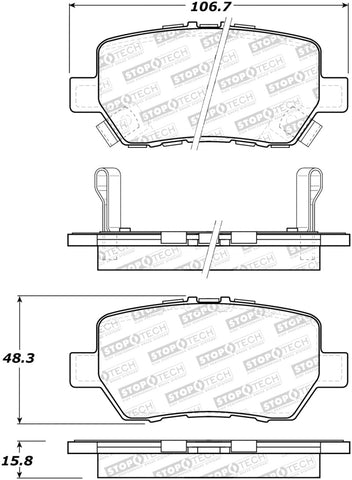 StopTech Street Brake Pads - 308.10900