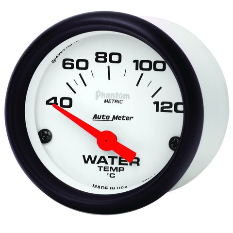 Autometer Phantom 52mm 40-120 Deg C Electronic Water Temp Gauge - 5737-M