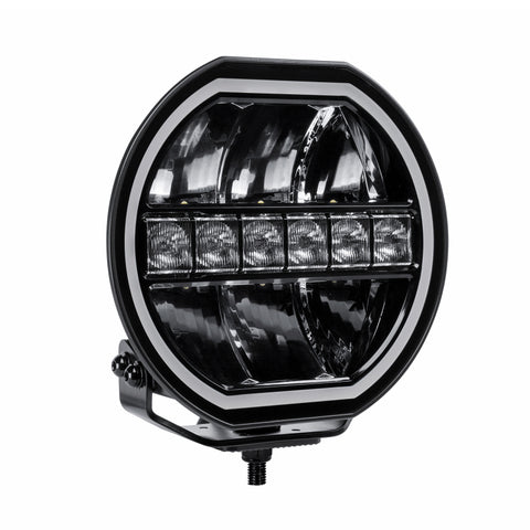 Go Rhino Xplor Blackout Series Maxline LED Hi/Low Beam w/Multi DRL (Surface Mount) 9in. - Blk - 751440911CRS