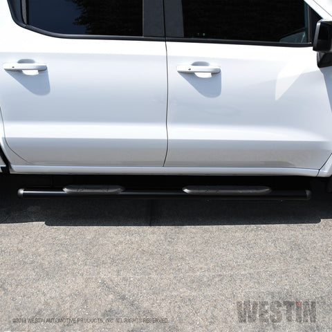 Westin Premier 4 Oval Nerf Step Bars - 85 in - Black - 22-5035