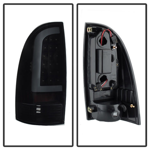 xTune 05-15 Toyota Tacoma (Excl LED Tail Lights) LED Tail Lights - Blk Smk (ALT-ON-TT05-LBLED-BSM) - 9038556