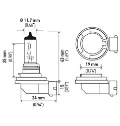 Hella Optilux XB Extreme Type H11 12V 80W Blue Bulbs - Pair - H71071032