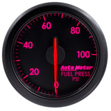 Autometer Airdrive 2-1/6in Fuel Pressure Gauge 0-100 PSI - Black - 9171-T