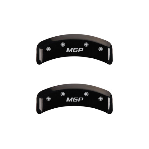 MGP 4 Caliper Covers Engraved Front & Rear MGP Black finish silver ch - 54005SMGPBK