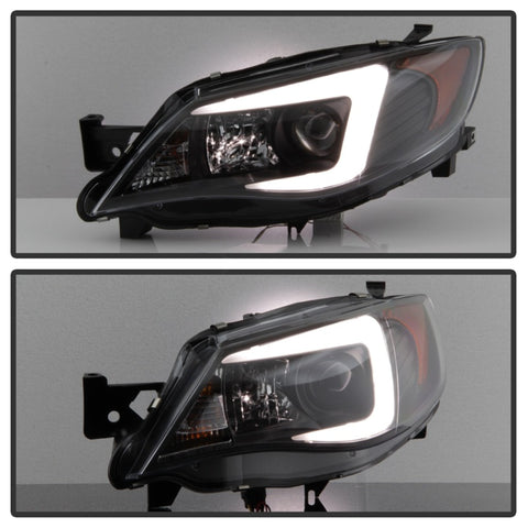 Spyder Subaru WRX 08-09 Projector Headlights - Halogen Model Only - Black PRO-YD-SWRX08-LBDRL-BK - 5083944