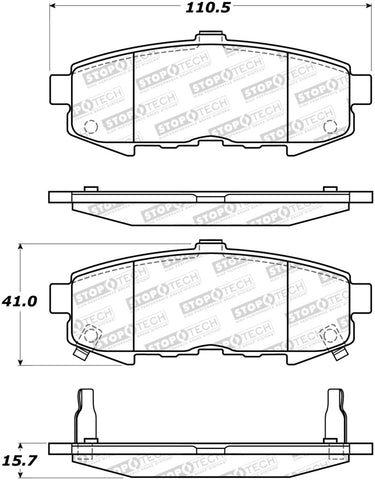 StopTech Street Brake Pads - 308.10730