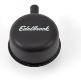 Edelbrock Round Cap w/ Nipple Black - 4413