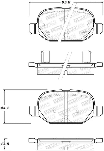 StopTech Street Brake Pads - Front - 308.15690