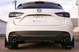 Rally Armor 14-18 Mazda3/Speed3 Black UR Mud Flap w/ Red Logo - MF31-UR-BLK/RD