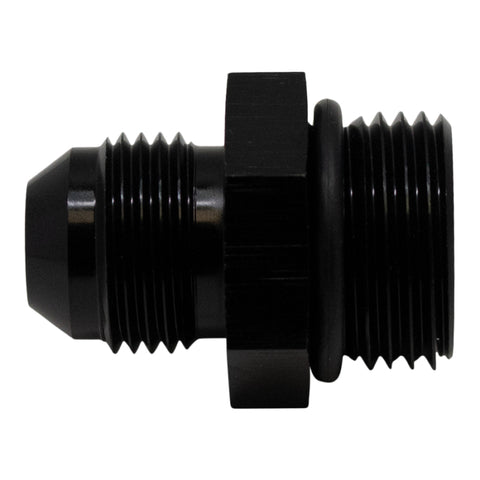 DeatschWerks 10AN ORB Male to 8AN Male Flare Adapter (Incl O-Ring) - Anodized Matte Black - 6-02-0406-B