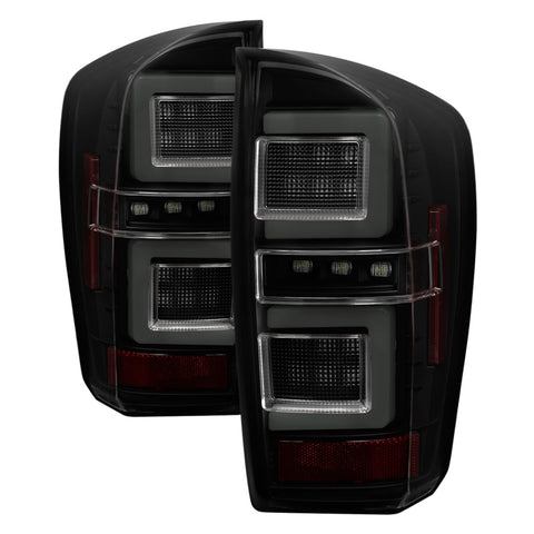 Spyder 16-17 Toyota Tacoma LED Tail Lights - Black Smoke (ALT-YD-TT16-LED-BSM) - 5085740