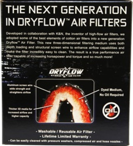 AEM 2.75in Flange 6in x 4.5in Base 6in x 3.8125in Top 5in Height DryFlow Air Filter - 21-2129DK