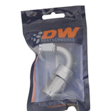 DeatschWerks 8AN Female Swivel 120-Degree Hose End CPE - Anodized Titanium - 6-02-0823