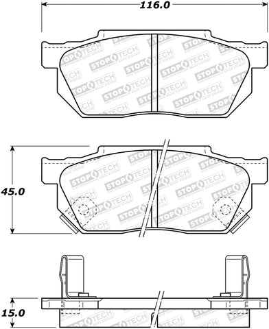 StopTech Street Brake Pads - 308.02560