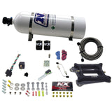 Nitrous Express 4150 4-BBL/Gasoline Nitrous Kit (50-300HP) w/15lb Bottle - 30040-15