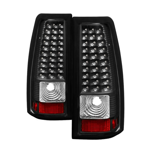 Xtune Chevy Silverado 1500/2500/3500 99-02 LED Tail Lights Black ALT-ON-CS99-LED-BK - 5008817