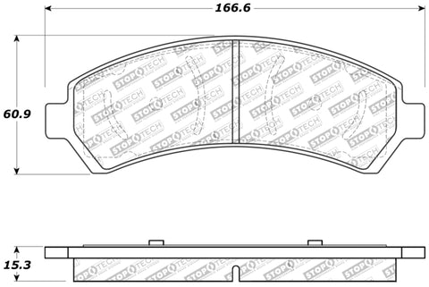 StopTech Sport Brake Pads w/Shims and Hardware - Rear - 309.07260