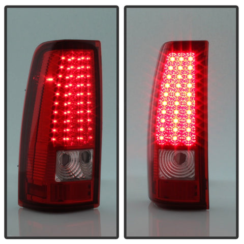 Xtune Chevy Silverado 1500/2500/3500 03-06 LED Tail Lights Red Clear ALT-ON-CS03-LED-RC - 5008787