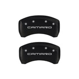 MGP 4 Caliper Covers Engraved Front & Rear Gen 4/Camaro Red finish silver ch - 14027SCA4RD