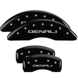 MGP 4 Caliper Covers Engraved Front & Rear Denali Black finish silver ch - 34001SDNLBK