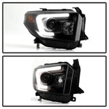 Spyder Toyota Tundra 2014-2016 Projector Headlights Light Bar DRL Black Smoke PRO-YD-TTU14-DRL-BSM - 5080165