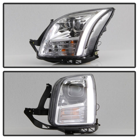 xTune 06-09 Ford Fusion Light Bar DRL Projector Headlights - Chrome (PRO-JH-FFU06-LB-C) - 9042126