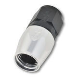 Russell Performance -8 AN Black/Silver Straight Full Flow Hose End - 610033