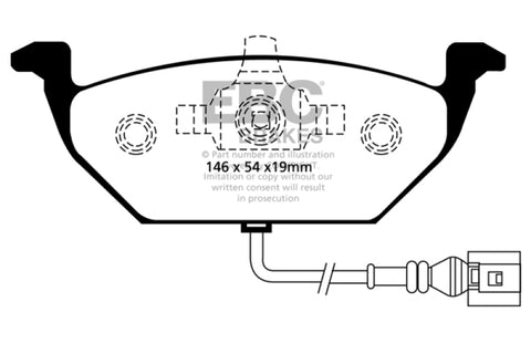 EBC 00-05 Volkswagen Beetle 2.0 Redstuff Front Brake Pads - DP31329C