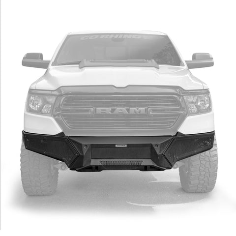 Go Rhino 19-24 Ram 1500 (Excl. Rebel/Warlock/TRX) Element Front Bumper w/Pwr Bar - Tex. Blk - 341301T