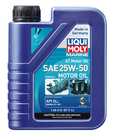 LIQUI MOLY 1L Marine 4T Motor Oil SAE 25W50 - 22508