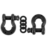 Mishimoto 3/4 Steel D-Ring Shackle Set 2 Pieces - Gun Metal - BNDR-GM