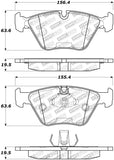 StopTech Street Touring 04-09 BMW X3 (E38) / 06-09 Z4 3.0(E86) Front Brake Pads - 308.09460