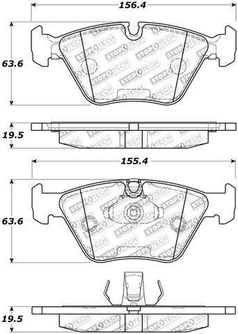 StopTech Street Touring 04-09 BMW X3 (E38) / 06-09 Z4 3.0(E86) Front Brake Pads - 308.09460