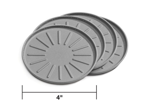 WeatherTech Round Coaster Set 4in. - Grey (Set of 4) - 8A4CSTGR