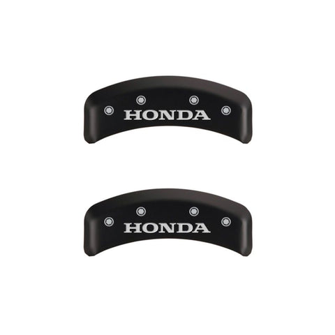 MGP 4 Caliper Covers Engraved Front & Rear Honda Red finish silver ch - 20130SHONRD