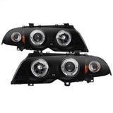 Spyder 99-01 BMW E46 3 Series 4DR Projector Headlights 1PC LED Halo (PRO-YD-BMWE46-4D-HL-AM-BSM) - 5084804