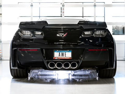 AWE Tuning 14-19 Chevy Corvette C7 Z06/ZR1 (w/o AFM) Track Edition Axle-Back Exhaust w/Chrome Tips - 3020-42073