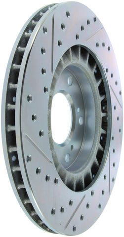 StopTech Select Sport 2000-2009 Honda S2000 Slotted and Drilled Left Front Brake Rotor - 227.40048L