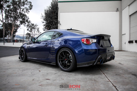 Seibon 12-13 BRZ/FRS KC Style Carbon FIber Rear Lip - RL1213SCNFRS-KC