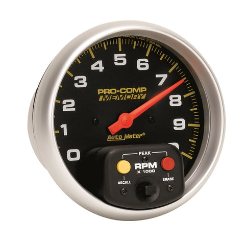 Autometer Pro-Comp 5 inch 10K RPM with Peak Memory  In-Dash Tachometer - 6801