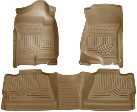 Husky Liners 07-12 Chevy Silverado/GMC Sierra Crew Cab WeatherBeater Combo Tan Floor Liners - 98203