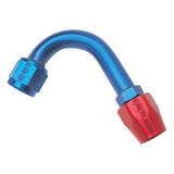 Russell Performance -10 AN Red/Blue 120 Degree Full Flow Hose End (1-1/4in Centerline Radius) - 610240