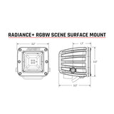 Rigid Industries Radiance+ Scene RGBW Surface Mount - Pair - 682053